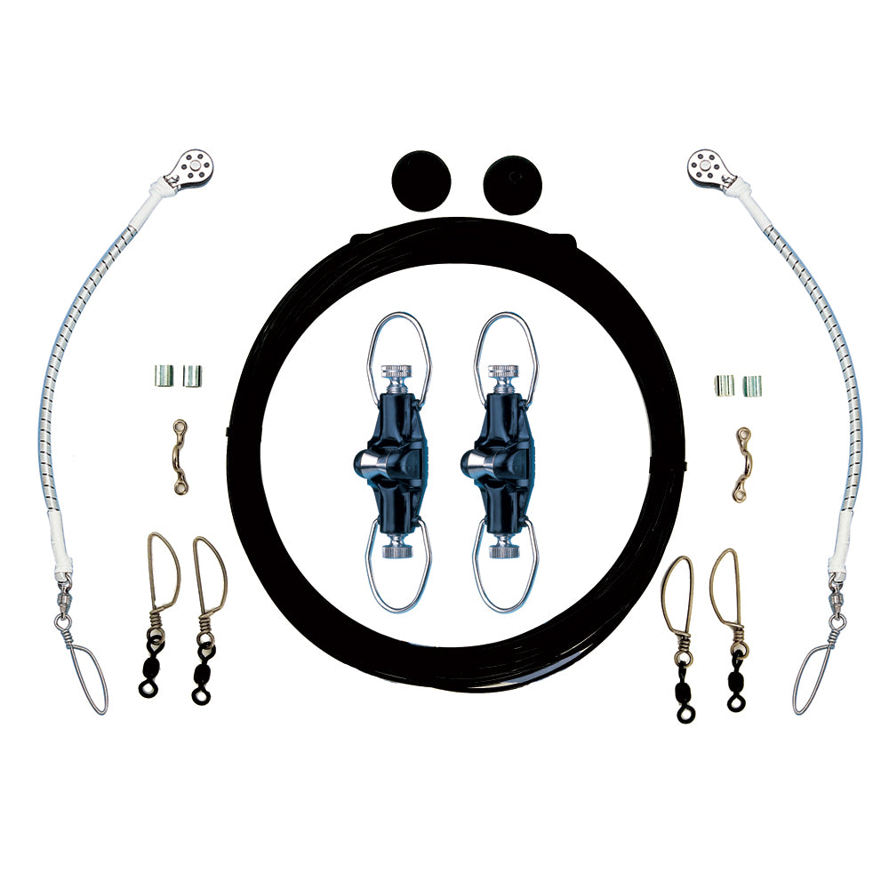 Rupp Single Rigging Kit with Nok-Outs - Black Mono 160ft Lines | SendIt Sailing