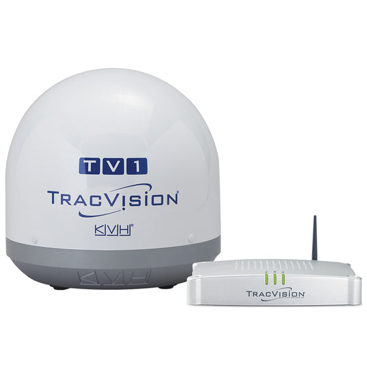 KVH TracVision TV1 with IP-Enabled TV-Hub and Linear Universal Single-Output LNB | SendIt Sailing