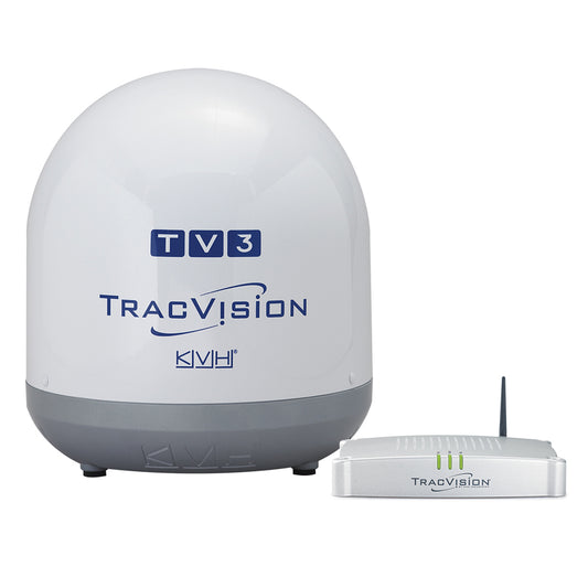 KVH TracVision TV3 with IP-Enabled TV-Hub and Linear Universal Single-Output LNB | SendIt Sailing