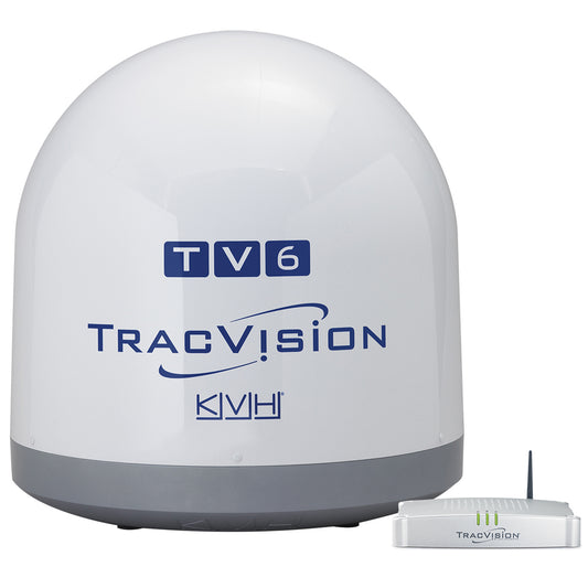 KVH TracVision TV6 with IP-Enabled TV-Hub and Linear Universal Quad-Output LNB with Autoskew and GPS | SendIt Sailing