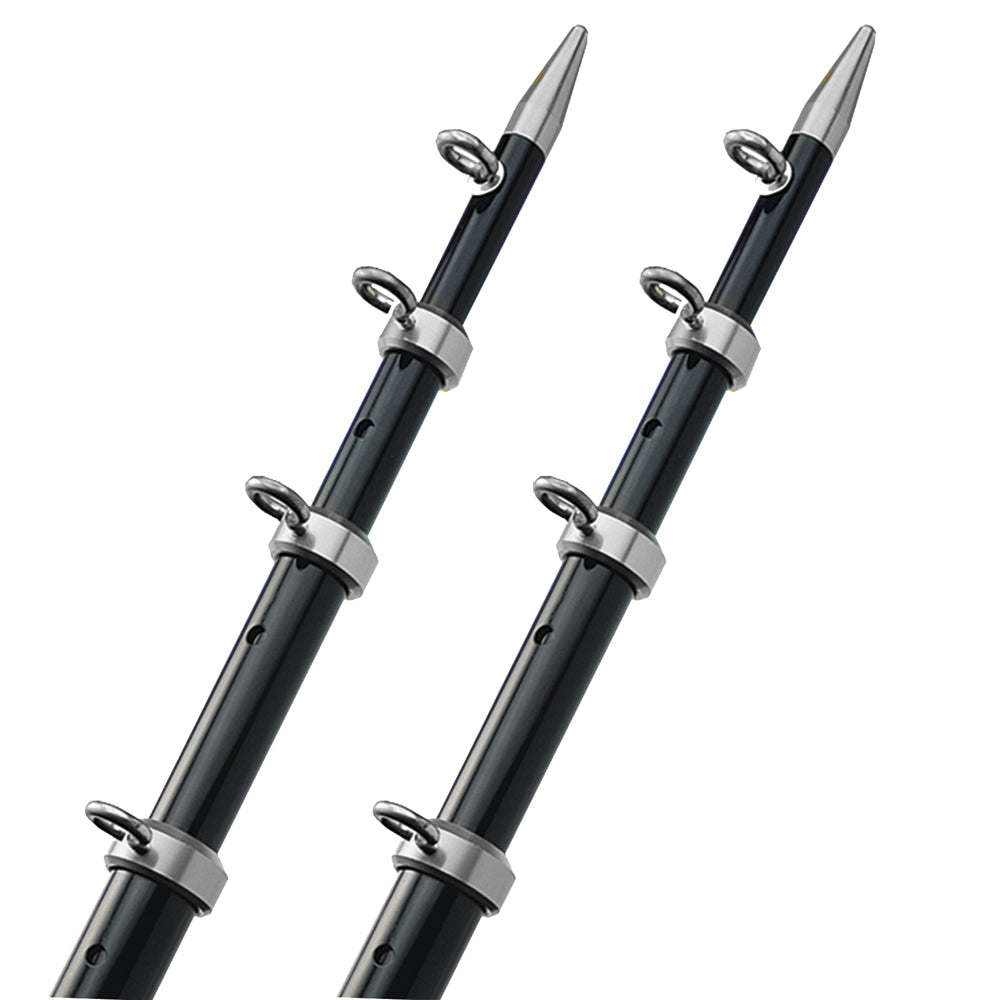 TACO 18ft Telescopic Outrigger Poles HD 1-1/2in - Black/Silver | SendIt Sailing