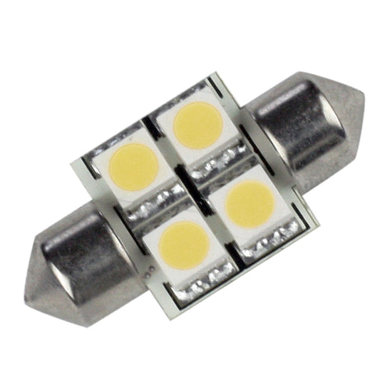 Lunasea Pointed Festoon 4 LED Light Bulb - 31mm - Cool White | SendIt Sailing