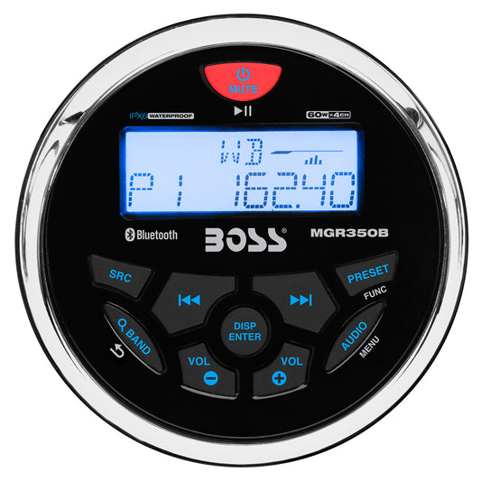 Boss Audio MGR350B Marine Stereo with AM/FM/BT/USB | SendIt Sailing