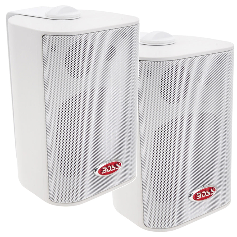 Boss Audio 4in MR4.3W Box Speakers - White - 200W | SendIt Sailing