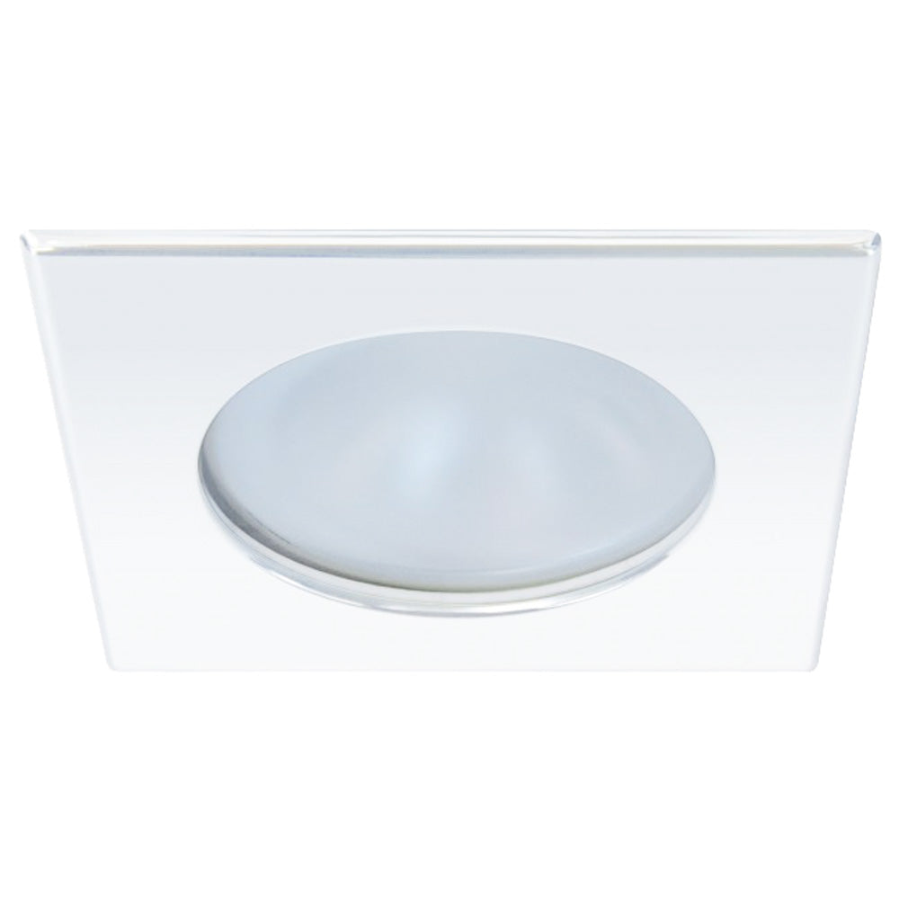 Quick Blake XP Downlight LED - 4W, IP66, Screw Mounted - Square White Bezel, Round Warm White Light | SendIt Sailing