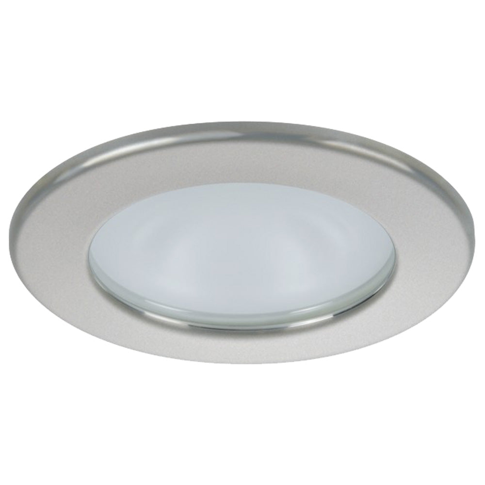 Quick Kai XP Downlight LED - 4W, IP66, Spring Mounted - Round Satin Bezel, Round Warm White Light | SendIt Sailing