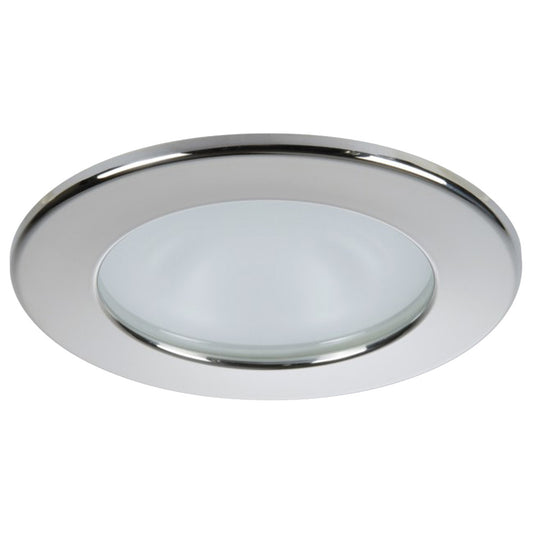 Quick Kai XP Downlight LED - 4W, IP66, Spring Mounted - Round Stainless Bezel, Round Warm White Light | SendIt Sailing