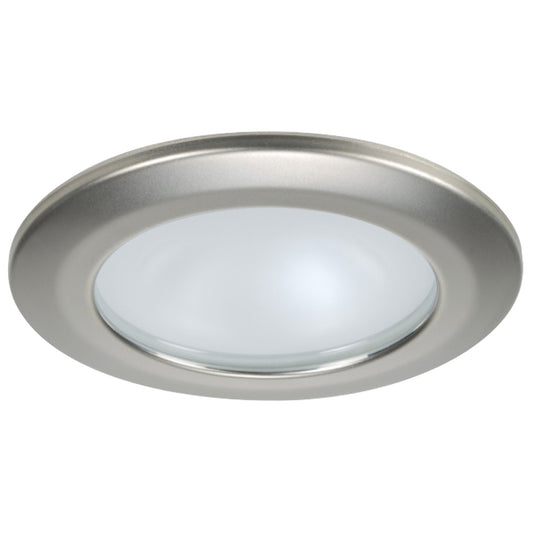Quick Kor XP Downlight LED - 4W, IP66, Spring Mounted - Round Satin Bezel, Round Daylight Light | SendIt Sailing