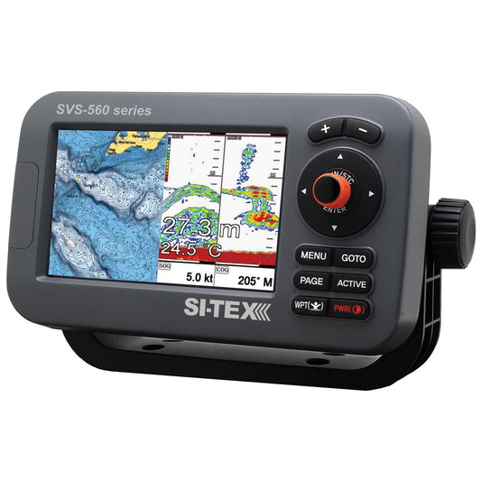 Si-Tex SVS-560CF Chartplotter - 5in Color Screen with Internal GPS and Navionics+ Flexible Coverage | SendIt Sailing