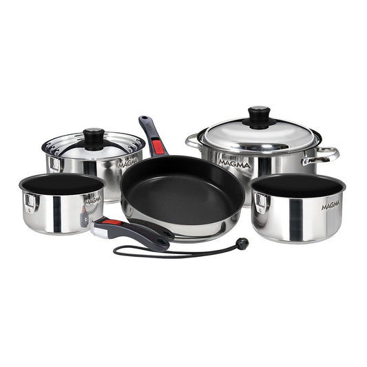 Magma 10 Piece Induction Non-Stick Cookware Set - Stainless Steel | SendIt Sailing