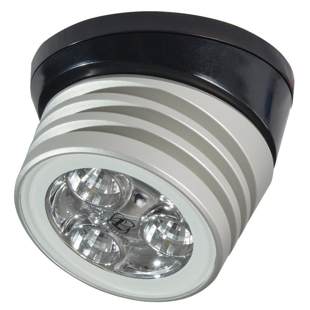 Lumitec Zephyr LED Spreader/Deck Light -Brushed, Black Base - White Non-Dimming | SendIt Sailing