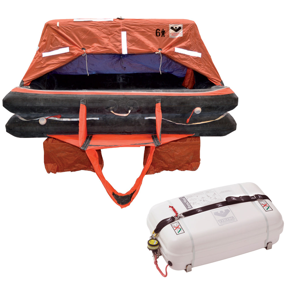 VIKING Coastal Life Raft 4 Person Low Profile Container | SendIt Sailing