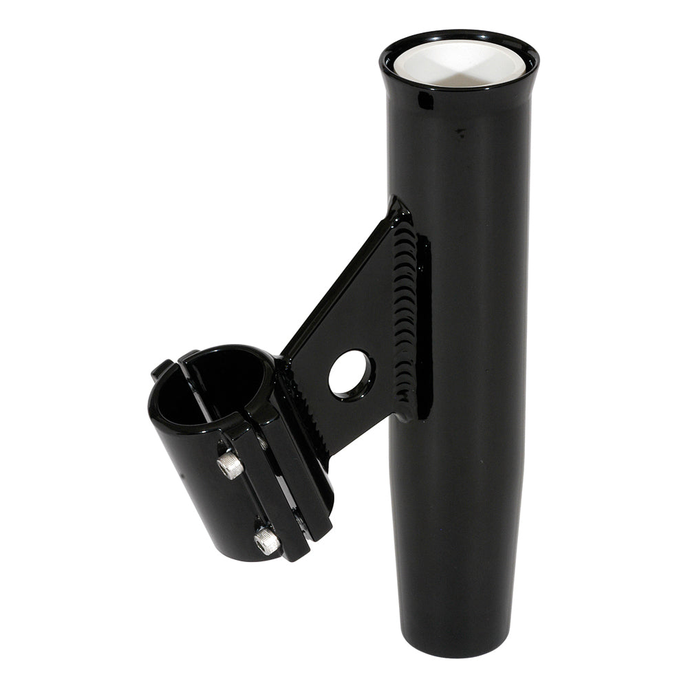 Lee's Clamp-On Rod Holder - Black Aluminum - Vertical Mount - Fits 1.660 OD Pipe | SendIt Sailing