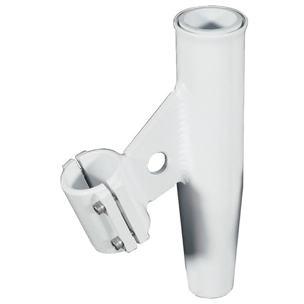 Lee's Clamp-On Rod Holder - White Aluminum - Vertical Mount - Fits 1.660in OD Pipe | SendIt Sailing