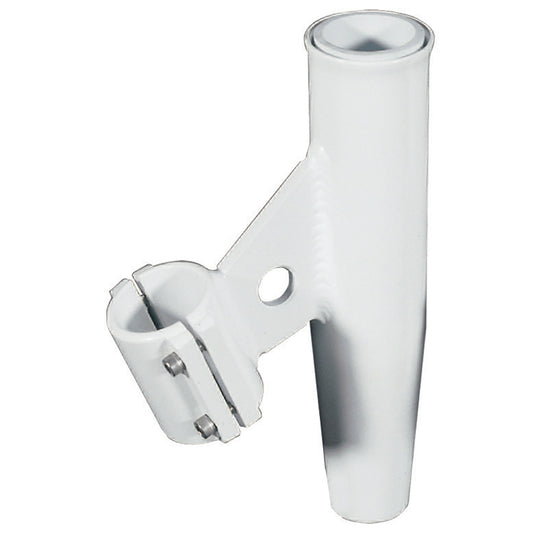Lee's Clamp-On Rod Holder - White Aluminum - Vertical Mount - Fits 1.660in OD Pipe | SendIt Sailing