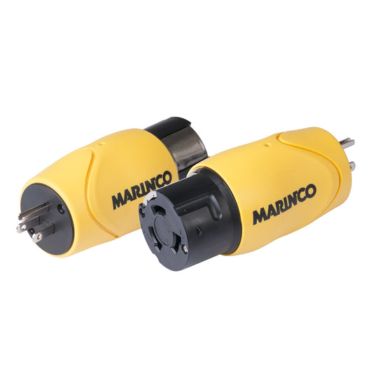 Marinco Straight Adapter - 15A Male Straight Blade to 50A 125/250V Female Locking | SendIt Sailing