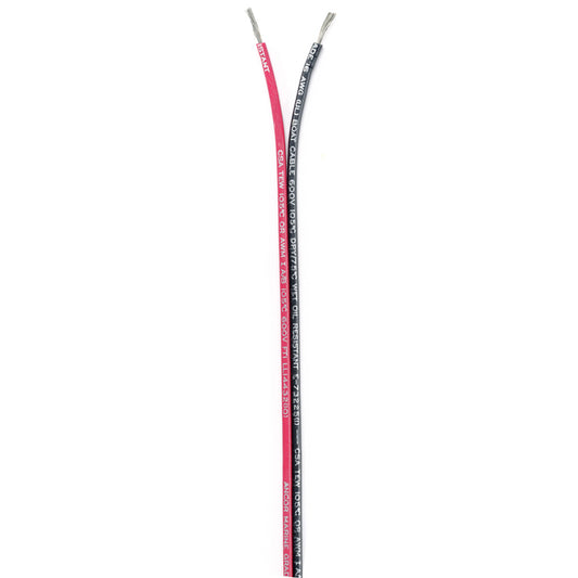 Ancor Ribbon Bonded Cable - 16/2 AWG - Red/Black - Flat - 100ft | SendIt Sailing