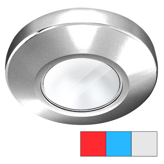 i2Systems Profile P1120 Tri-Light Surface Light - Red, Cool White and Blue - Brushed Nickel Finish | SendIt Sailing