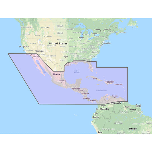 Furuno Central America, Caribbean and Part of Mexico Vector Chart - 3D Data and Standard Resolution Satellite Photos - Unlock Code | SendIt Sailing