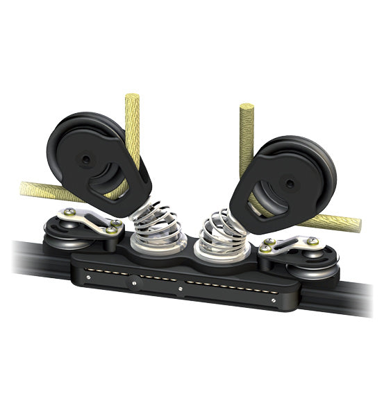 Antal 614.225 Big Boat Car - Maxi 47 L=330mm - 2 Shackles + Control Sheave + Becket | SendIt Sailing