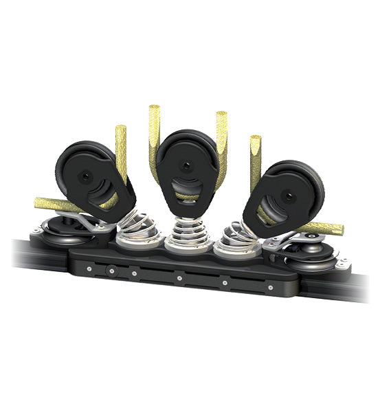 Antal 615.236 Maxi 67 Car L=430 3 Eyebolts --1+1 Sheave with Becket | SendIt Sailing