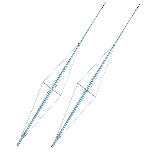 Rupp 20ft Single Spreader Sidekick Outrigger Poles - Silver/Silver - Pair | SendIt Sailing