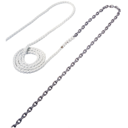 Maxwell Anchor Rode - 15ft -1/4in Chain to 150ft -1/2in Nylon Brait | SendIt Sailing