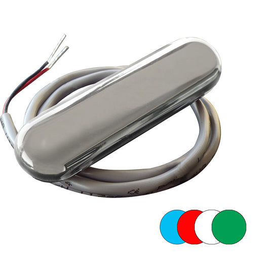 Shadow-Caster Courtesy Light with 2ft Lead Wire - 316 SS Cover - RGB Multi-Color - 4-Pack | SendIt Sailing