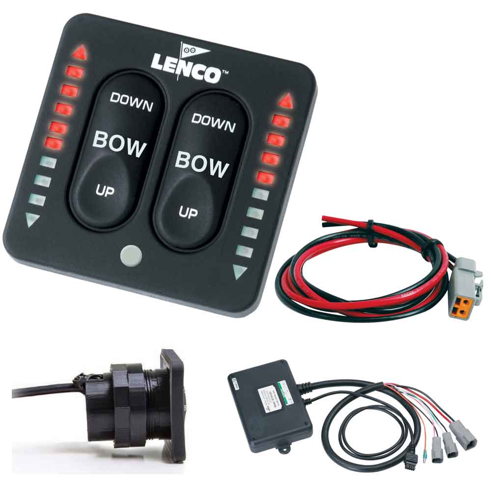 Lenco LED Indicator Two-Piece Tactile Switch Kit with Pigtail for Single Actuator Systems | SendIt Sailing
