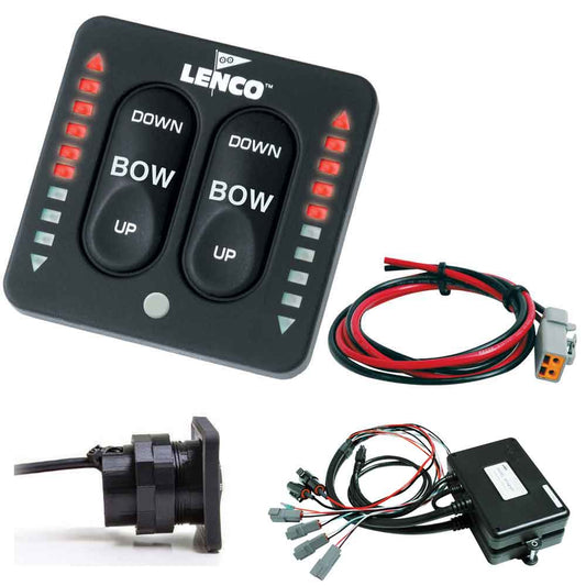 Lenco LED Indicator Two-Piece Tactile Switch Kit with Pigtail for Dual Actuator Systems | SendIt Sailing