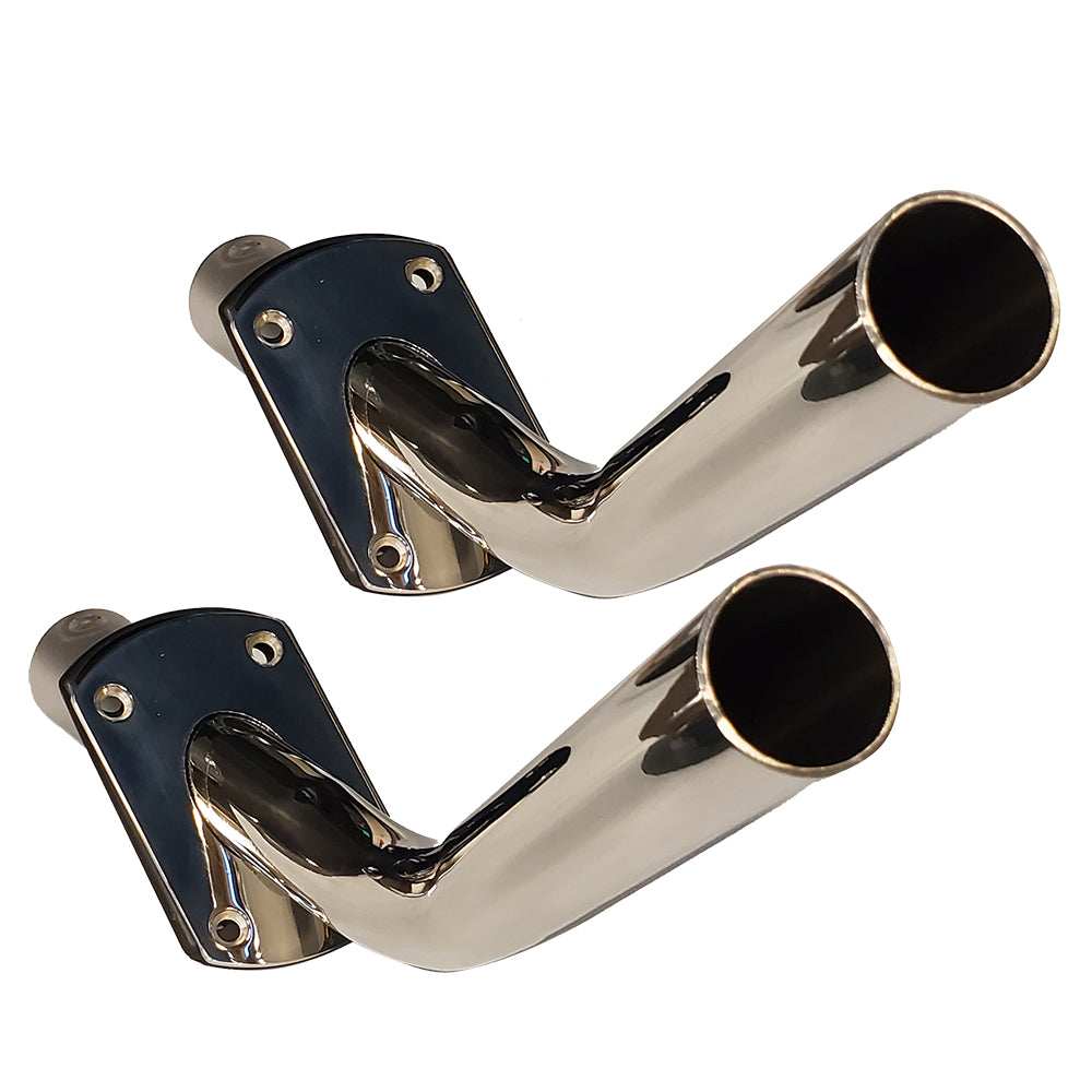 Tigress Gunnel Mount Outrigger Holders - Fabricated 304 SS - 1-1/8in ID - Pair | SendIt Sailing