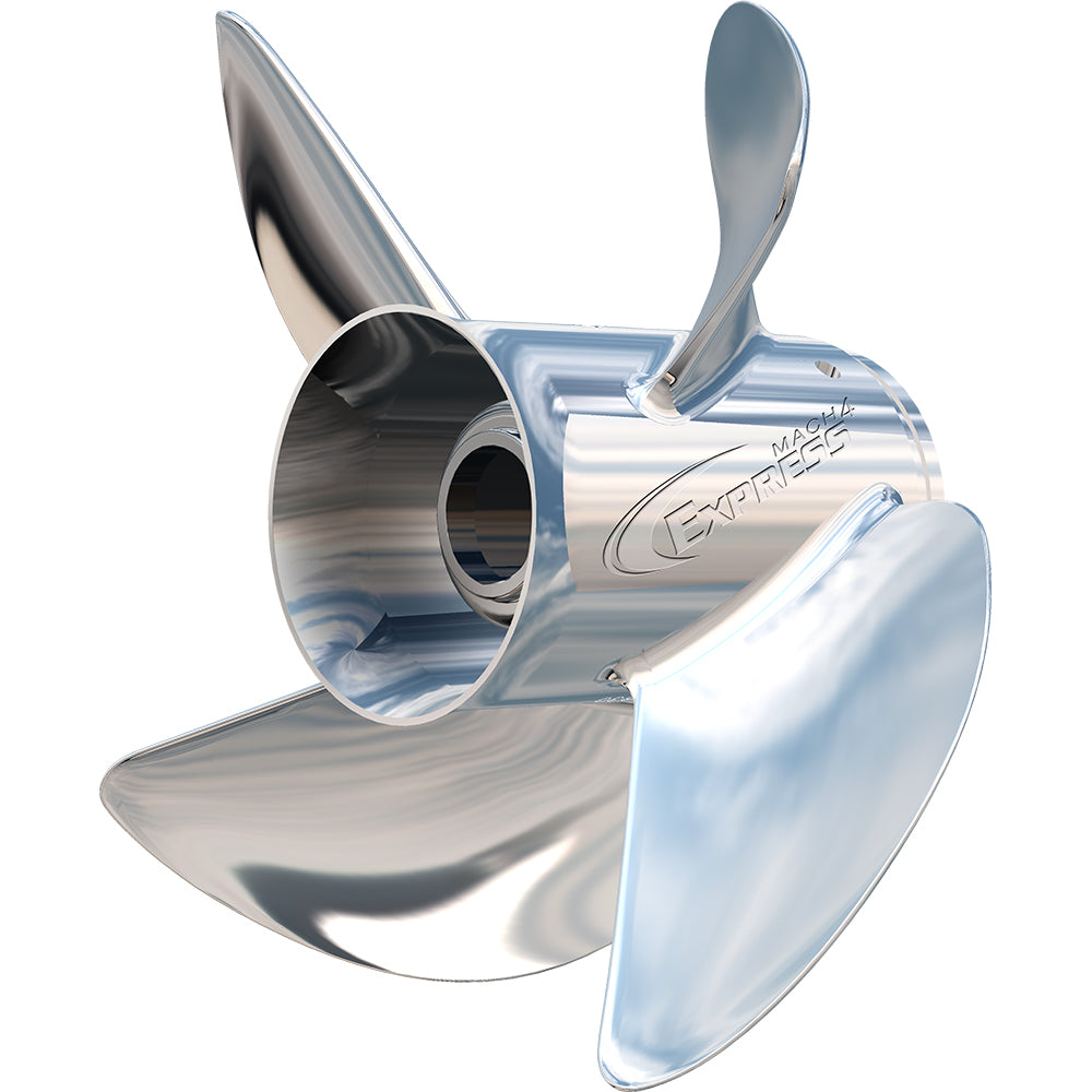 Turning Point Express Mach4 - Left Hand - Stainless Steel Propeller - EX1/EX2-1315-4L - 4-Blade - 13.5in x 15 Pitch | SendIt Sailing