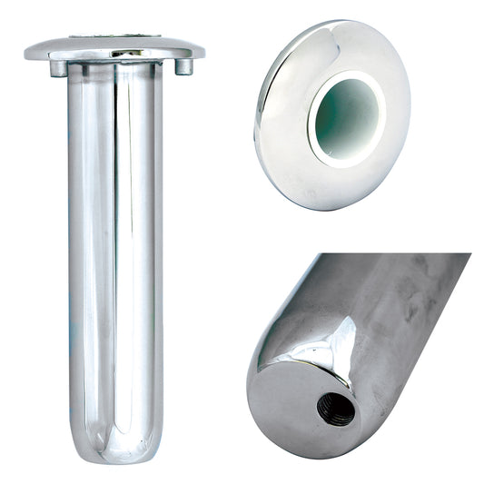 Tigress Blind Mount Round Head Closed Base Rod Holder - 0 degree - 9in | SendIt Sailing