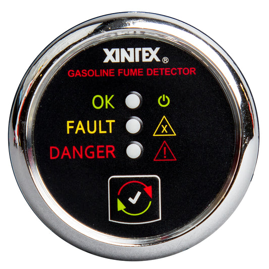 Fireboy-Xintex Gasoline Fume Detector - Chrome Bezel - 12/24V | SendIt Sailing