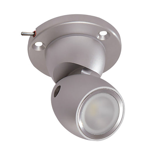 Lumitec GAI2 White Light - Heavy-Duty Base with Built-In Switch - Brushed Housing | SendIt Sailing