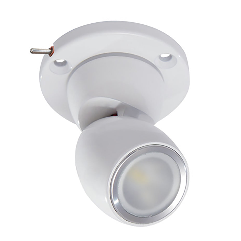 Lumitec GAI2 Warm White Dimming - Heavy-Duty Base with Built-In Switch - White Housing | SendIt Sailing