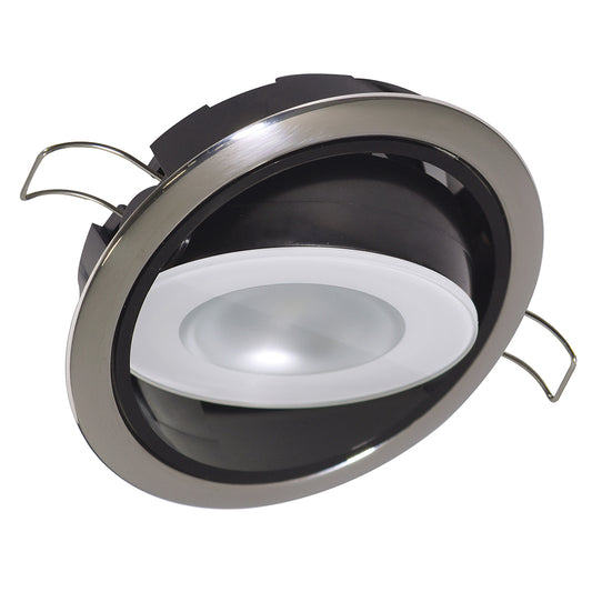 Lumitec Mirage Positionable Down Light - Spectrum RGBW Dimming - Polished Bezel | SendIt Sailing