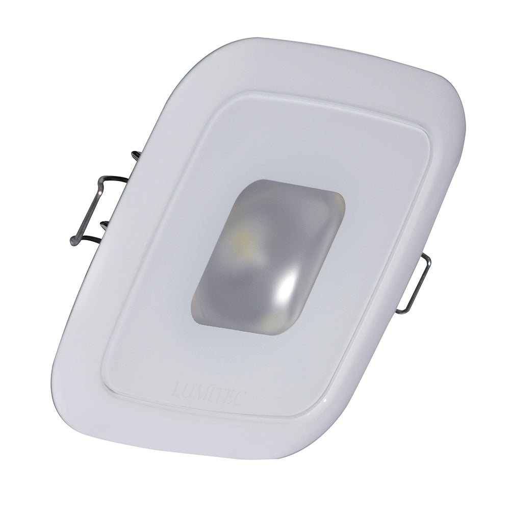 Lumitec Square Mirage Down Light - Spectrum RGBW Dimming - White Bezel | SendIt Sailing