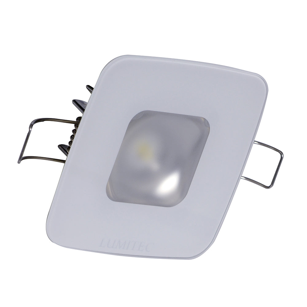 Lumitec Square Mirage Down Light - White Dimming, Red/Blue Non-Dimming - Glass Housing - No Bezel | SendIt Sailing