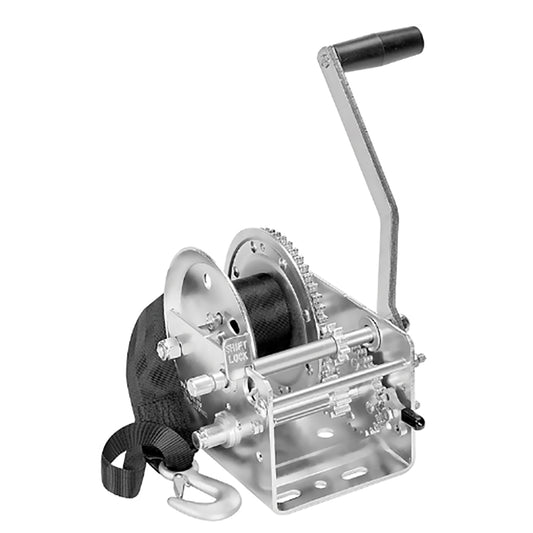 Fulton 2600lb 2-Speed Winch with 20ft Strap | SendIt Sailing