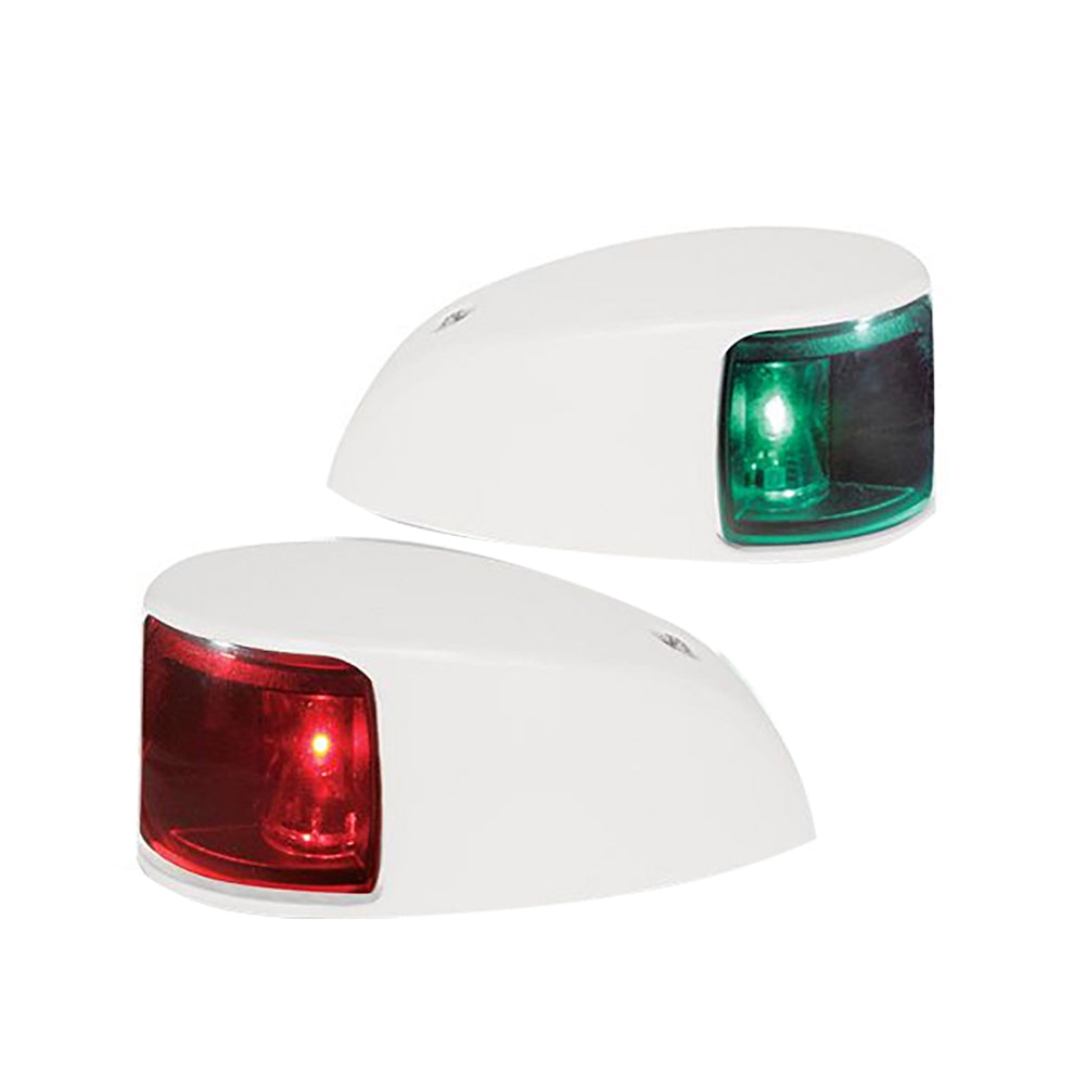 Hella Marine NaviLED Deck Mount Port & Starboard Pair - 2nm - Colored Lens/White Housing | SendIt Sailing