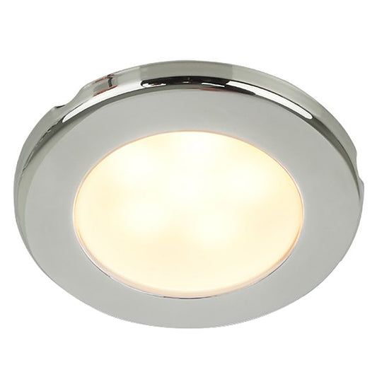 Hella Marine EuroLED 75 3in Round Screw Mount Down Light - Warm White LED - Stainless Steel Rim - 24V | SendIt Sailing