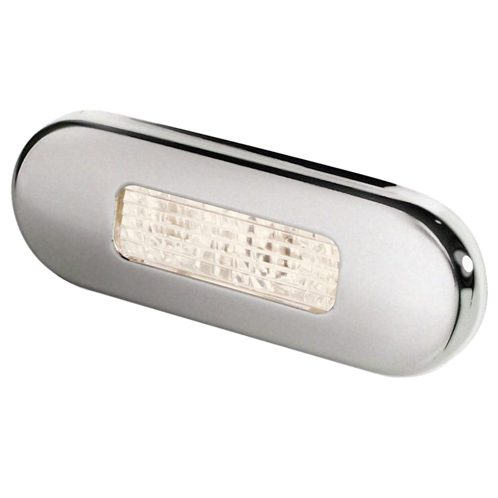 Hella Marine Surface Mount Oblong LED Courtesy Lamp - Warm White LED - Stainless Steel Bezel | SendIt Sailing