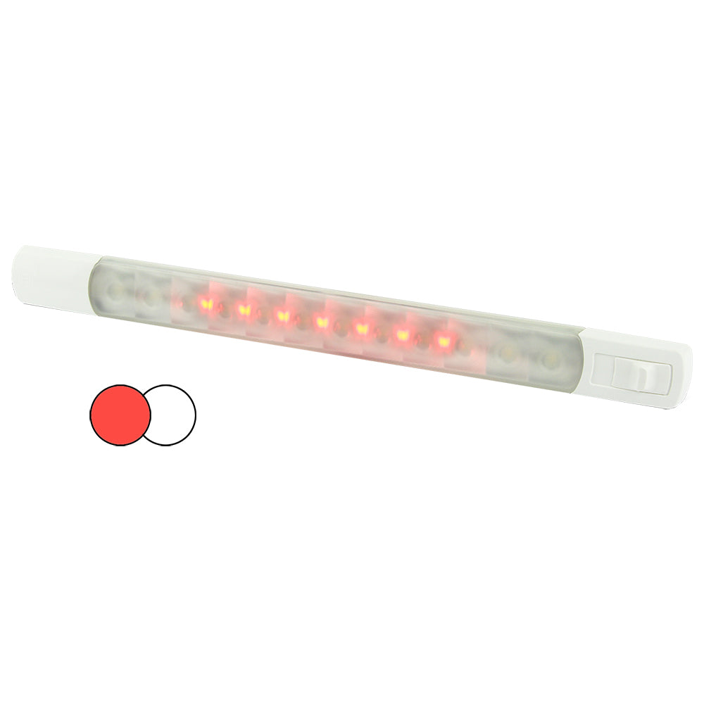 Hella Marine Surface Strip Light with Switch - White/Red LEDs - 12V | SendIt Sailing