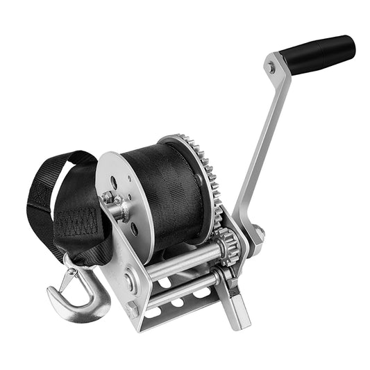 Fulton 900lb Single Speed Winch with 12ft  Strap for Personal Watercraft | SendIt Sailing