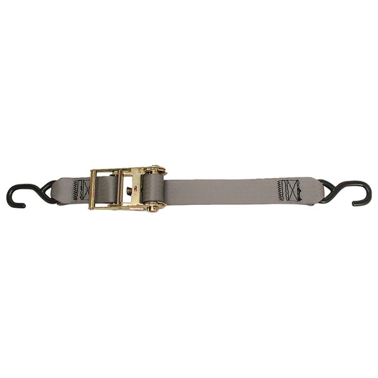 CargoBuckle Multipurpose Ratchet Strap Tie-Down with S-Hooks - 2in x 15ft | SendIt Sailing