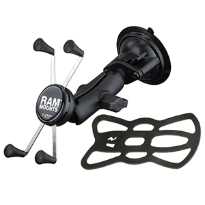 RAM Mount Twist-Lock Suction Cup Mount with Universal X-Grip Large Phone/Phablet Cradle | SendIt Sailing