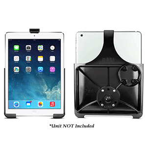 RAM Mount EZ-Roll Model Specific Cradle with Round Base Adapter for the iPad 5th Generation, Apple iPad Air 1-2 and iPad Pro 9.7 | SendIt Sailing