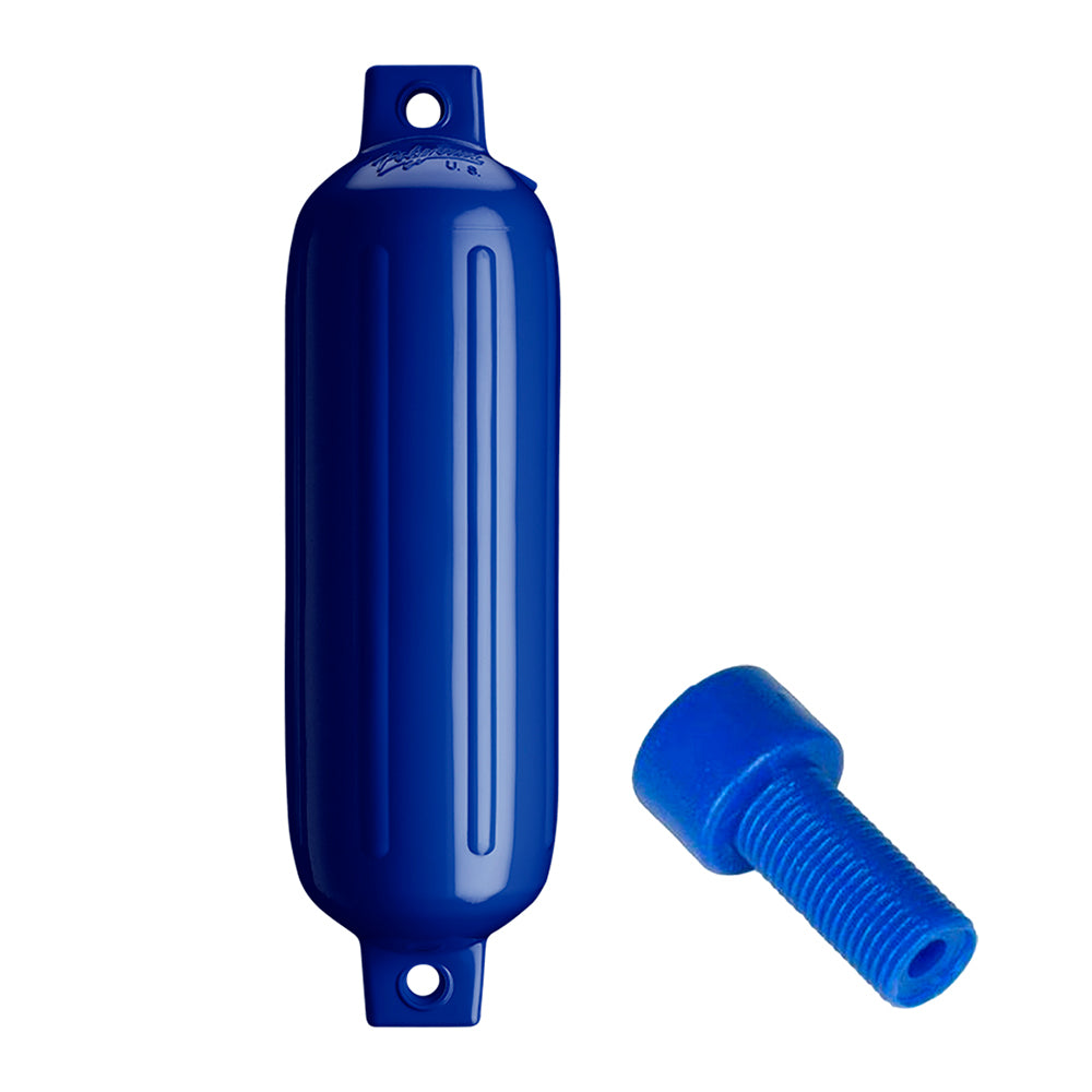 Polyform G-3 Twin Eye Fender 5.5in x 19in - Cobalt Blue with Adapter | SendIt Sailing