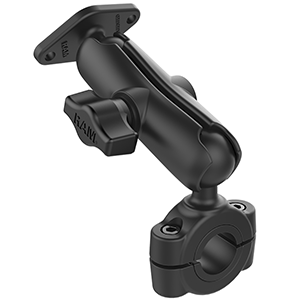 RAM Mount RAM Torque 3/4in - 1in Diameter Handlebar/Rail Base with 1in Ball, Medium Arm and Diamond Ball Base | SendIt Sailing